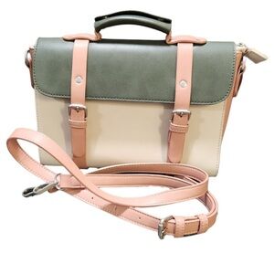 Pixie Mood Green and Cream Crossbody Bag with Adjustable Strap